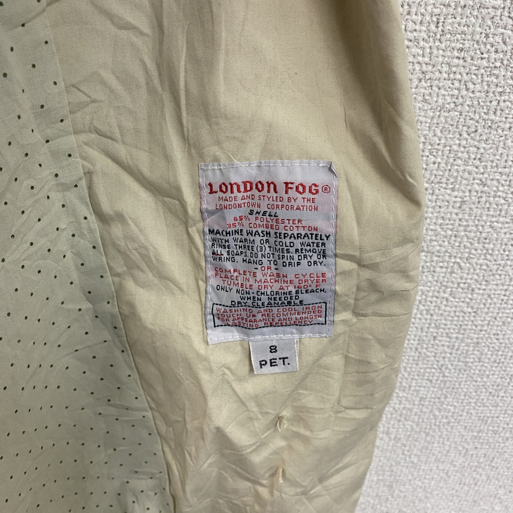 LONDON FOG　ロンドンフォグ　ダブルトレンチコート　水玉　ベージュ　8サイズ　古着