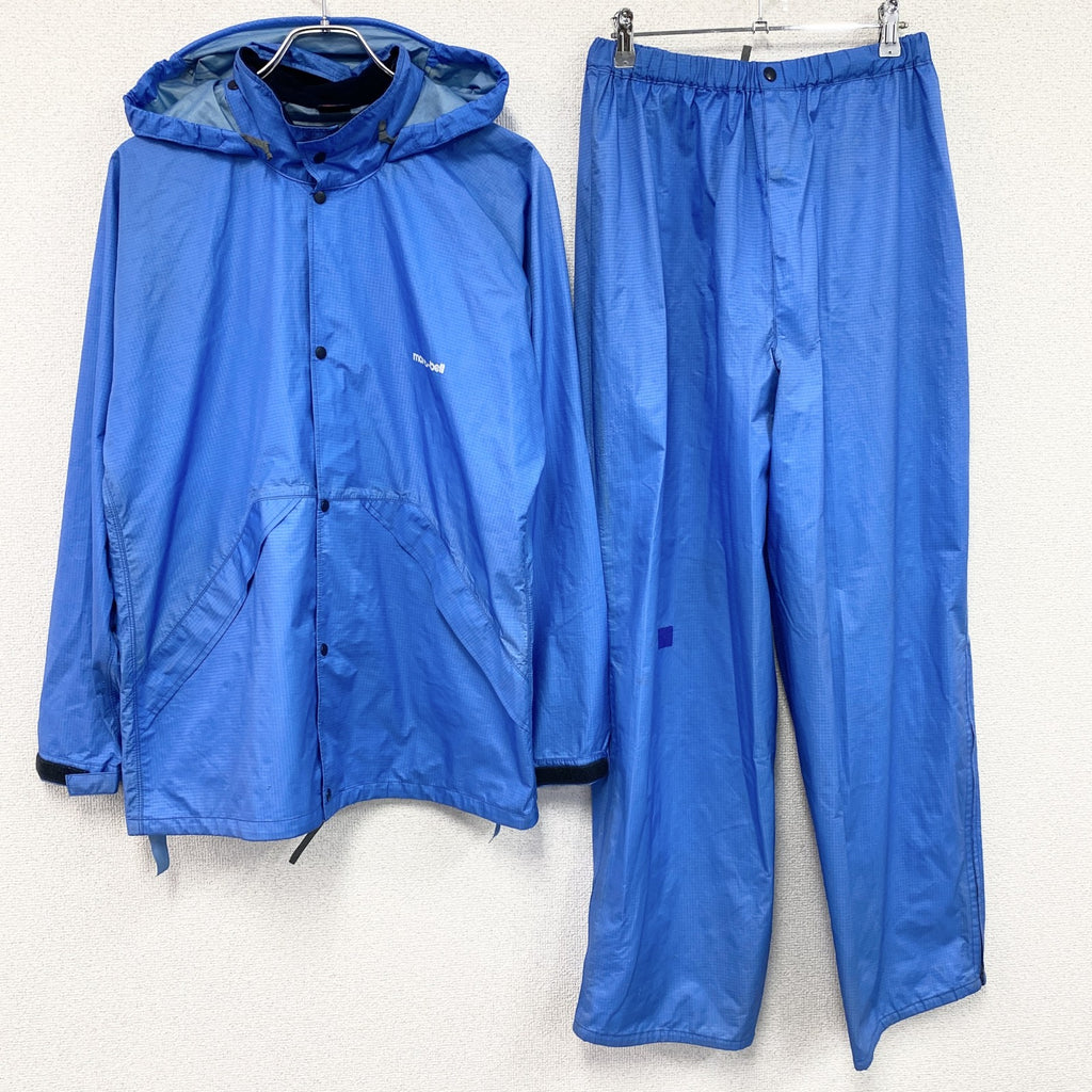 Mont-bell　モンベル　セットアップ　ナイロンジャケット　ナイロンパンツ　青　ブルー　Mサイズ　古着