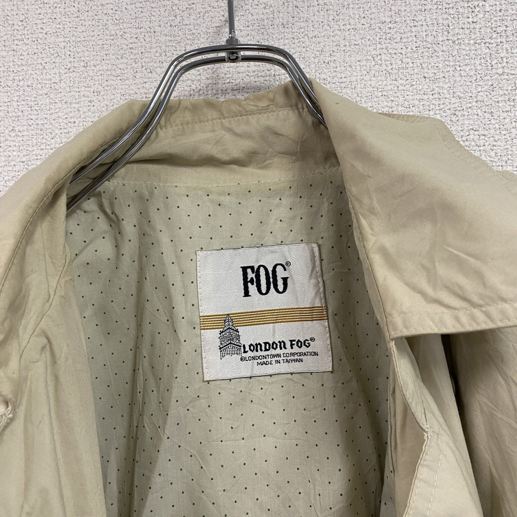 LONDON FOG　ロンドンフォグ　ダブルトレンチコート　水玉　ベージュ　8サイズ　古着