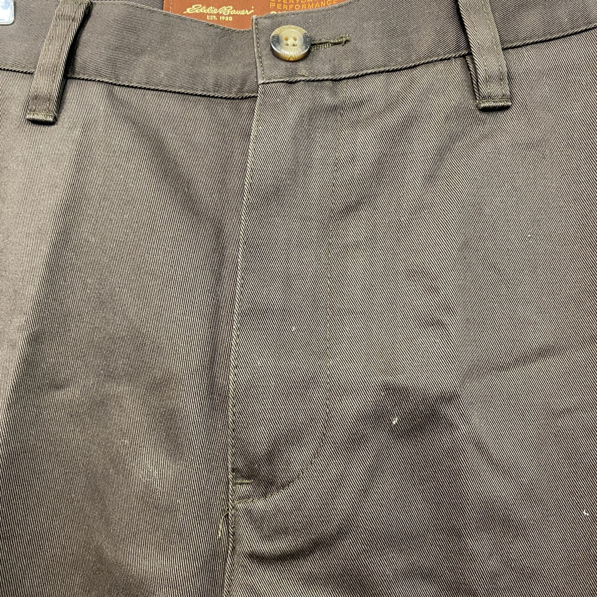 Eddie Bauer　エディーバウアー　チノパンツ　ジップフライ　茶色　ブラウン　30サイズ メンズ コットン 古着