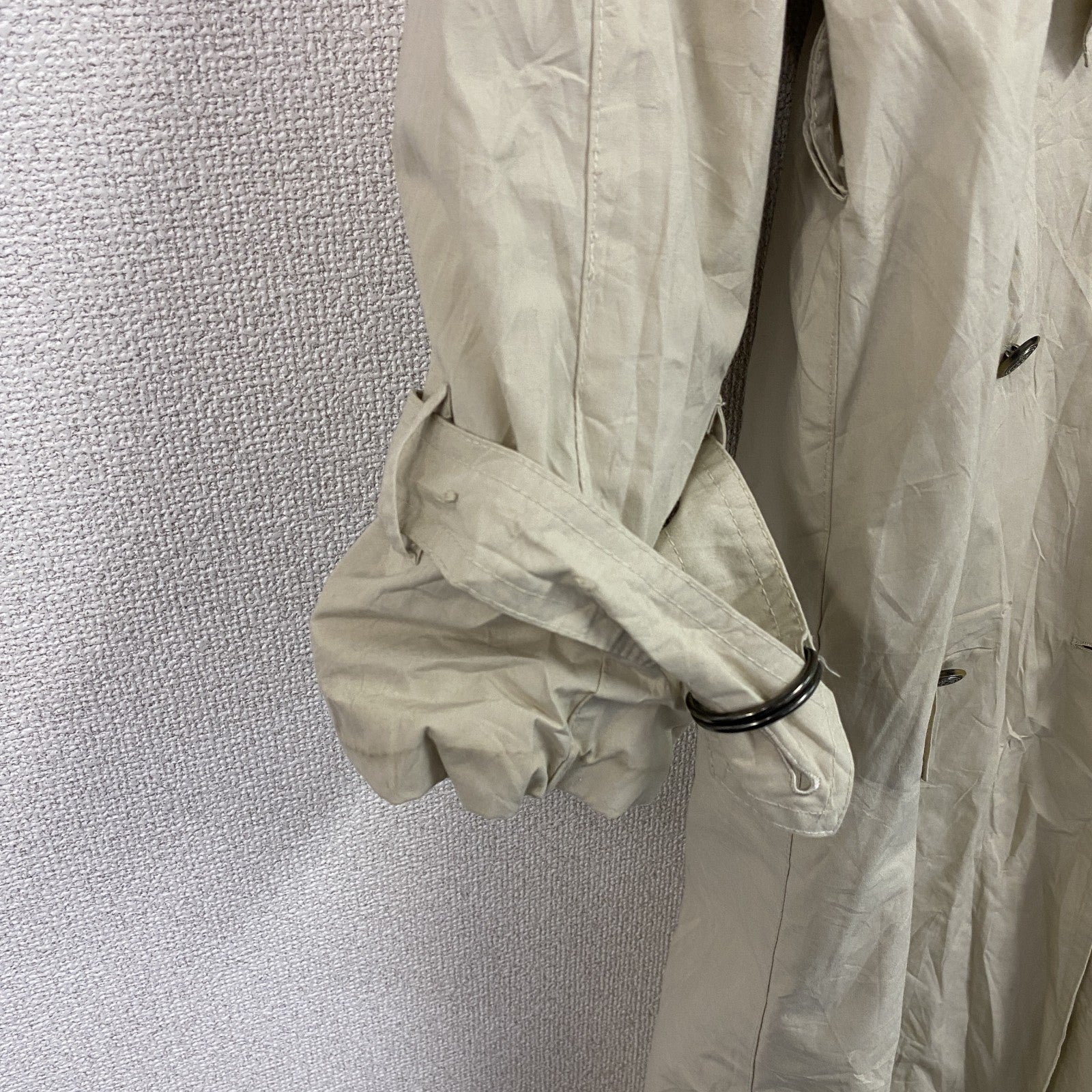 LONDON FOG　ロンドンフォグ　ダブルトレンチコート　水玉　ベージュ　8サイズ　古着