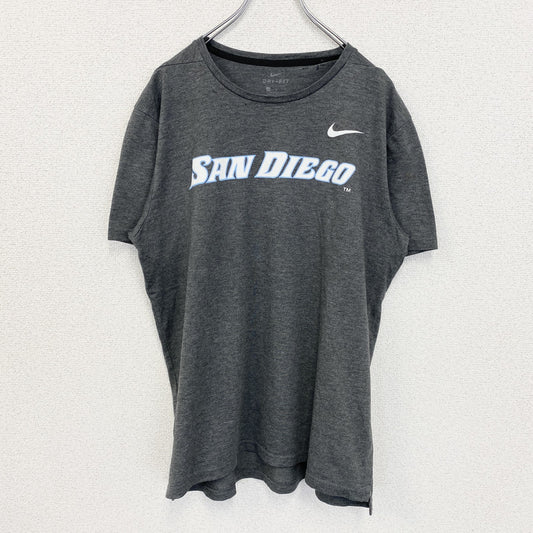 古着 used　NIKE DRI-FIT　ナイキ　半袖クルーネックプリントTシャツ　SAN DIEGO　サンディエゴ　グレー