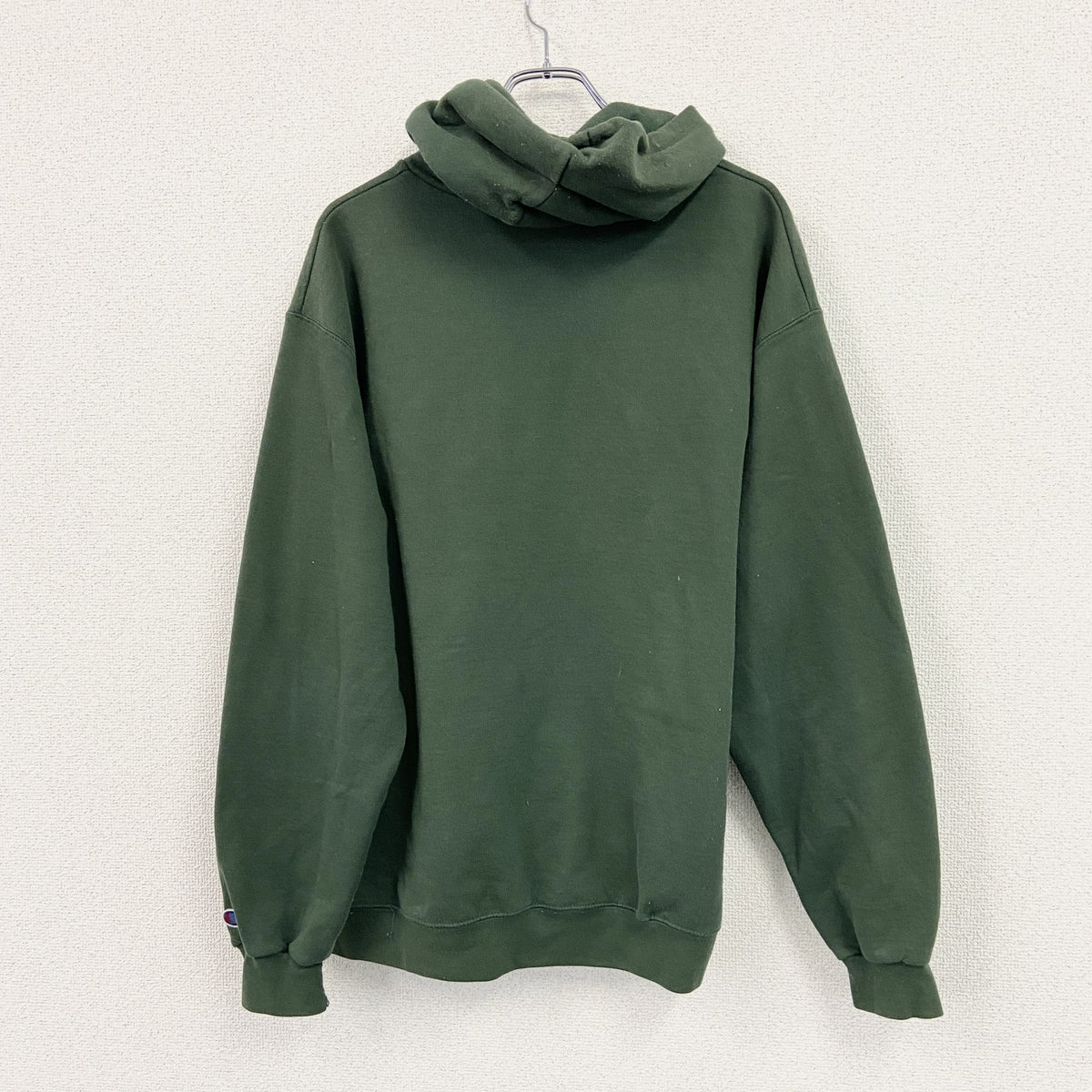 Champion　チャンピオン　スウェットパーカー/フーディー　3連プリント　緑　グリーン　XLサイズ トレーナー スウェットトップス フード付き 古着