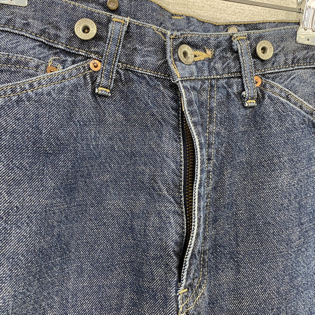 Levi's　リーバイス　リメイクデニムスカート　ジップフライ　インディゴ　30サイズ　古着