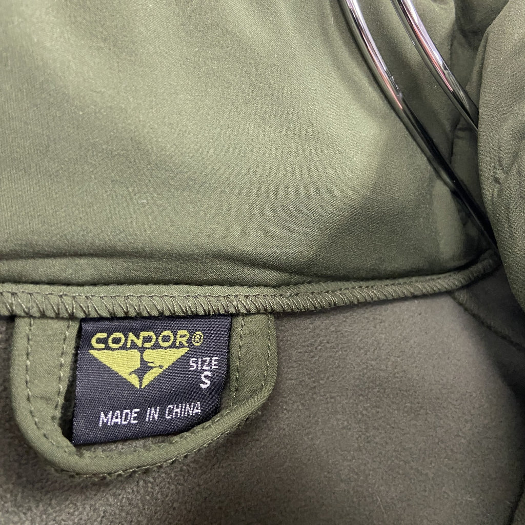 CONDOR　コンドル　ソフトシェルジャケット　フリースジャケット　フード付き　カーキ　Sサイズ　古着