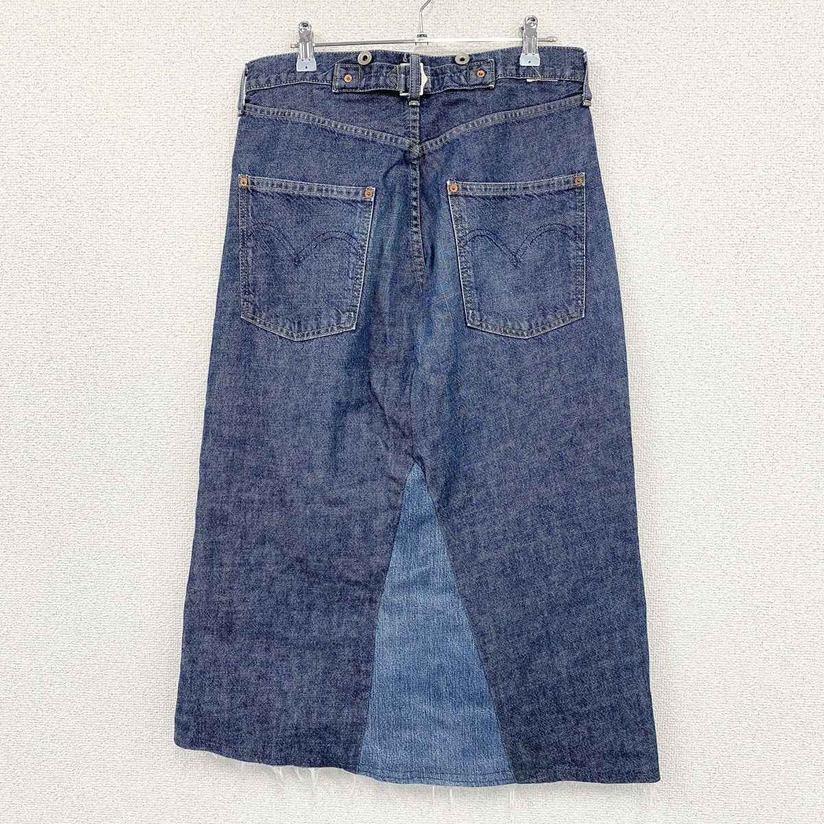 Levi's　リーバイス　リメイクデニムスカート　ジップフライ　インディゴ　30サイズ　古着