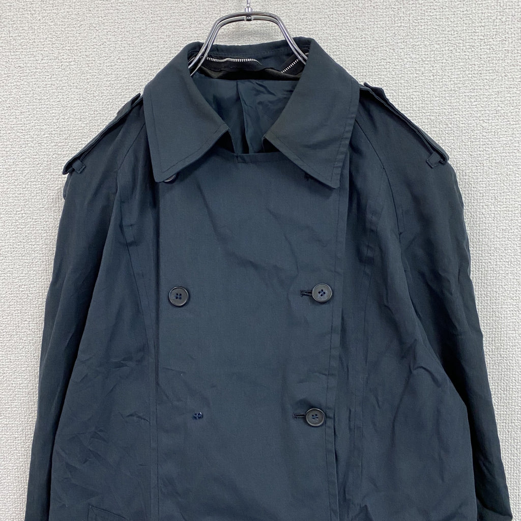 LONDON FOG　ロンドンフォグ　ダブルトレンチコート　紺　ネイビー　8サイズ　古着