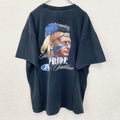 GILDAN ギルダン　半袖プリントTシャツ　ビッグT　カジュアルデザイン　クルーネック　黒　ブラック　レトロ　XLサイズ　古着