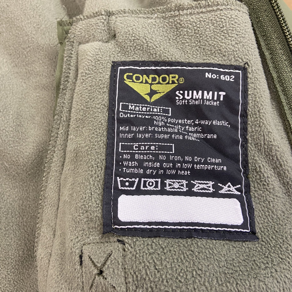 CONDOR　コンドル　ソフトシェルジャケット　フリースジャケット　フード付き　カーキ　Sサイズ　古着