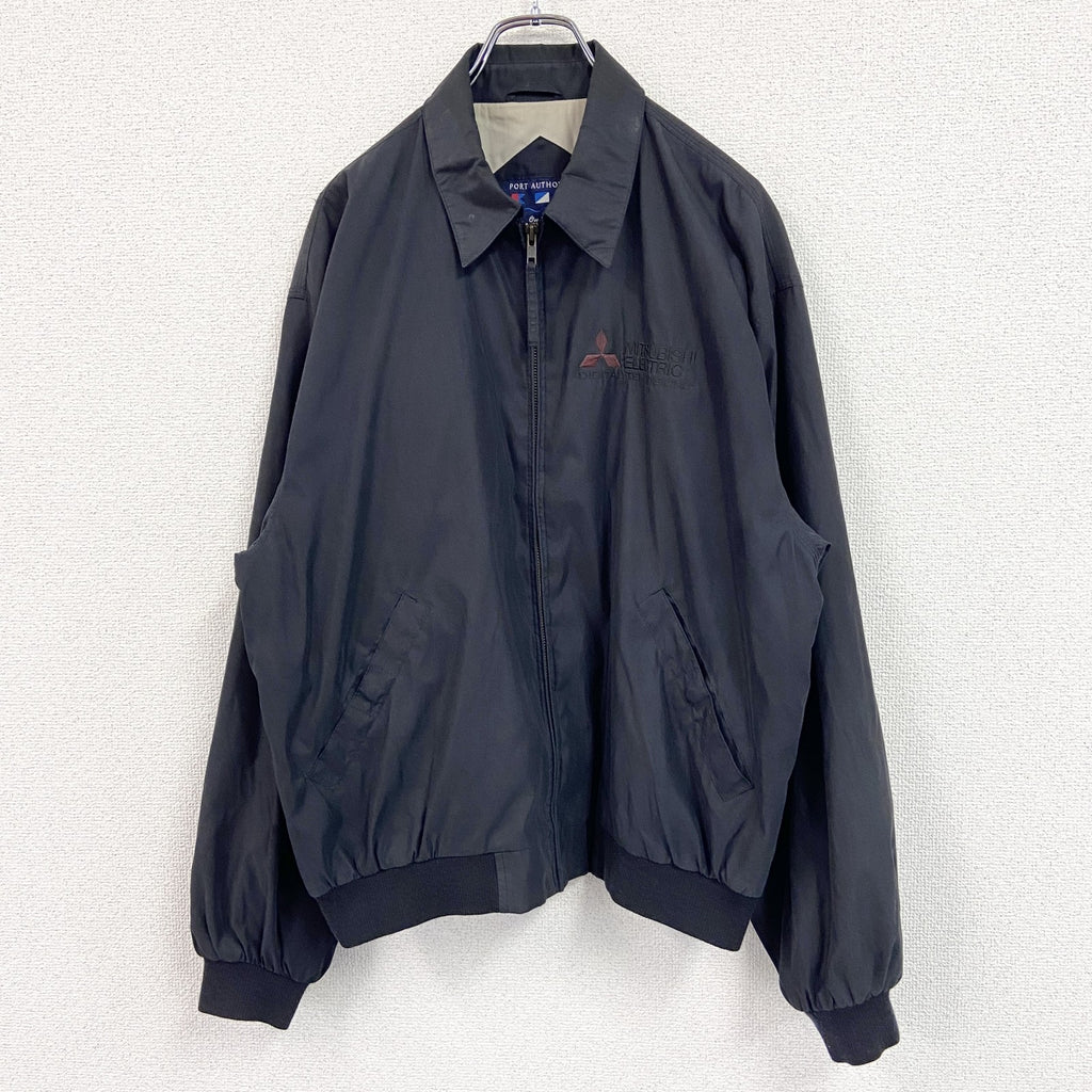 90s～　PORT AUTHORITY　三菱　ブルゾン　ワークジャケット　ヴィンテージ　黒　ブラック　Mサイズ　古着