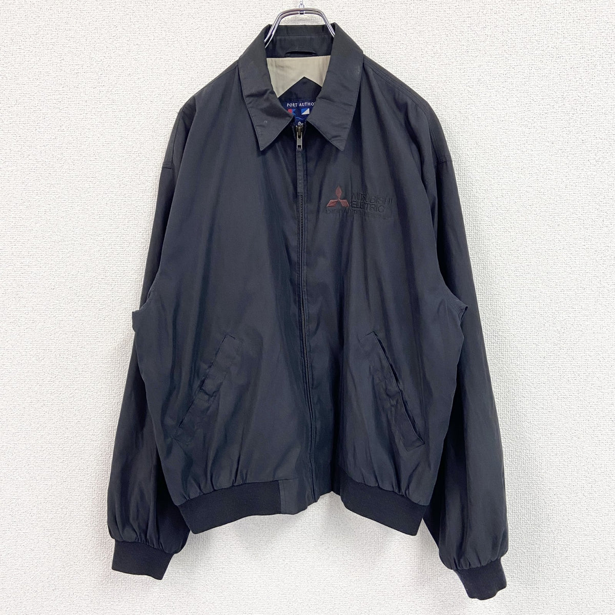 90s～　PORT AUTHORITY　三菱　ブルゾン　ワークジャケット　ヴィンテージ　黒　ブラック　Mサイズ　古着