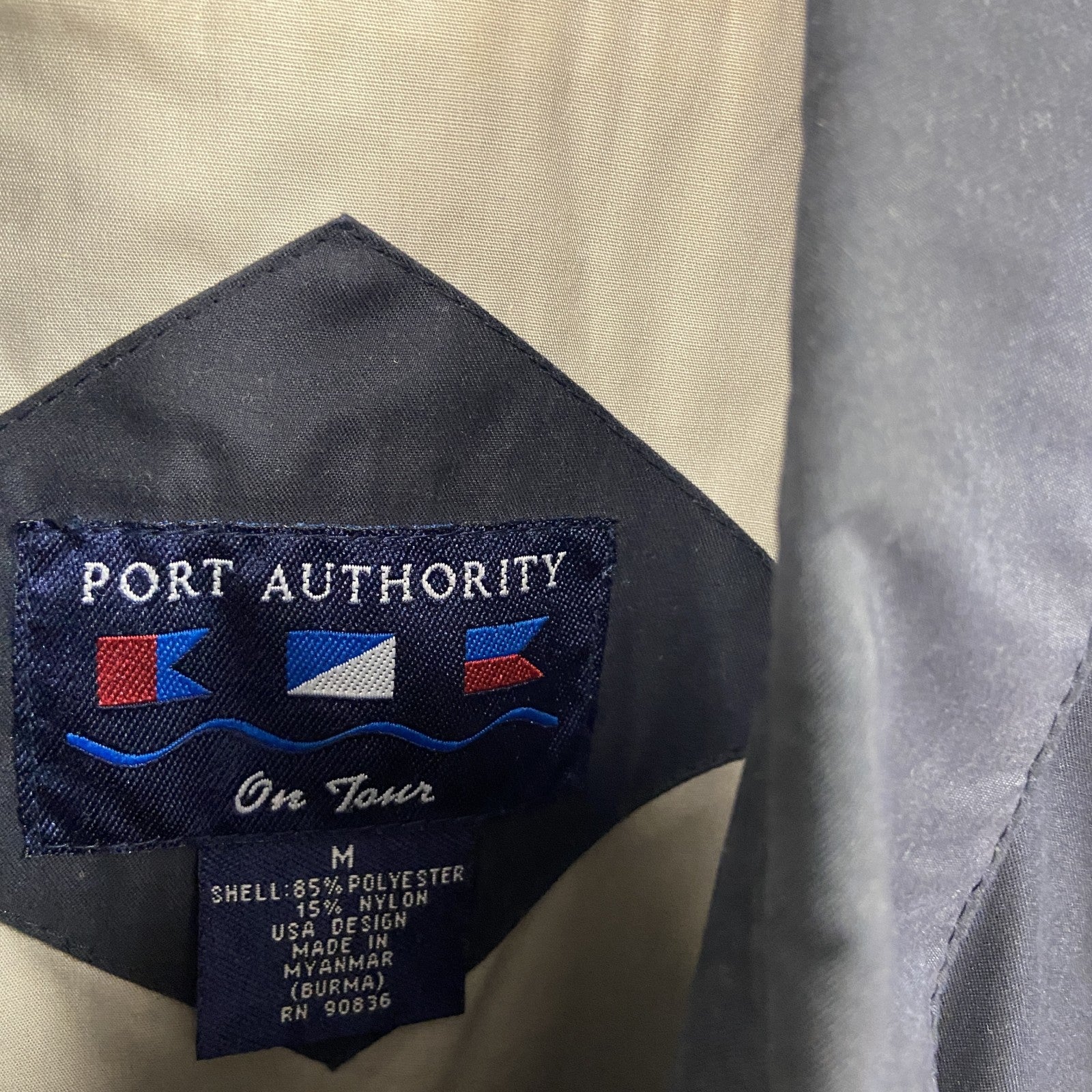 90s～　PORT AUTHORITY　三菱　ブルゾン　ワークジャケット　ヴィンテージ　黒　ブラック　Mサイズ　古着