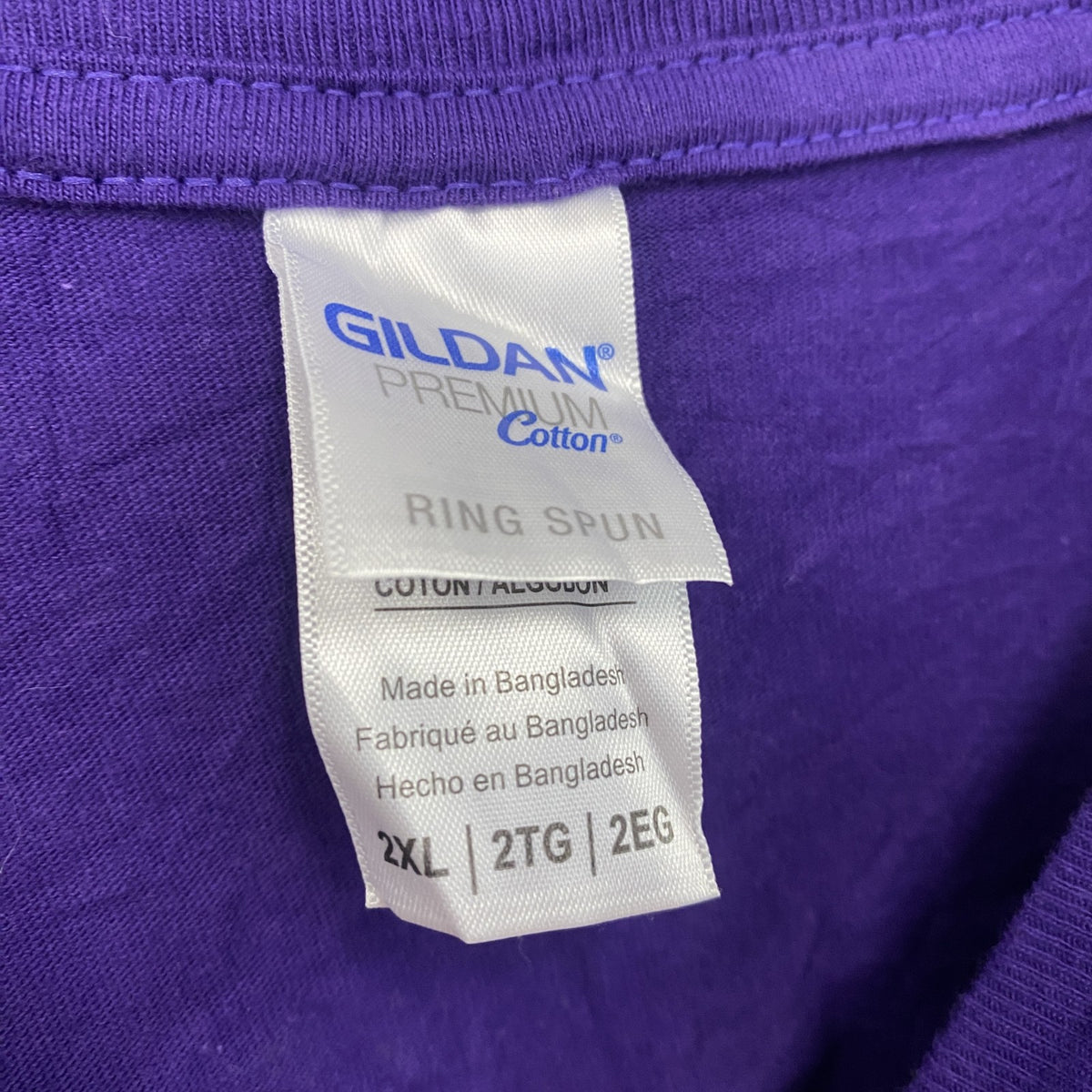 GILDAN　ギルダン　半袖プリントTシャツ　紫　パープル　2XLサイズ　古着