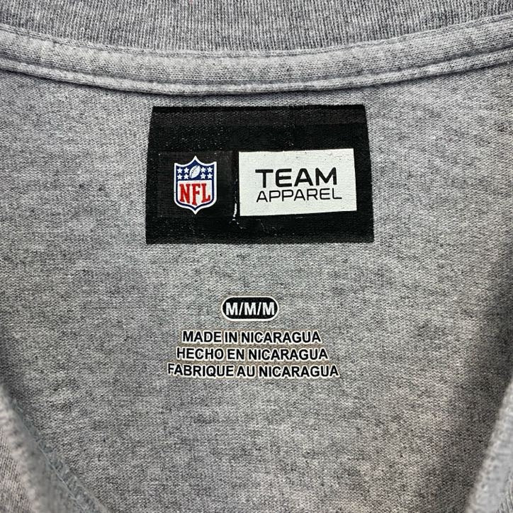 TEAM APPAREL　半袖プリントTシャツ　NFL　アメフト　カンザスティー チーフス　　グレー　灰色　Mサイズ　古着