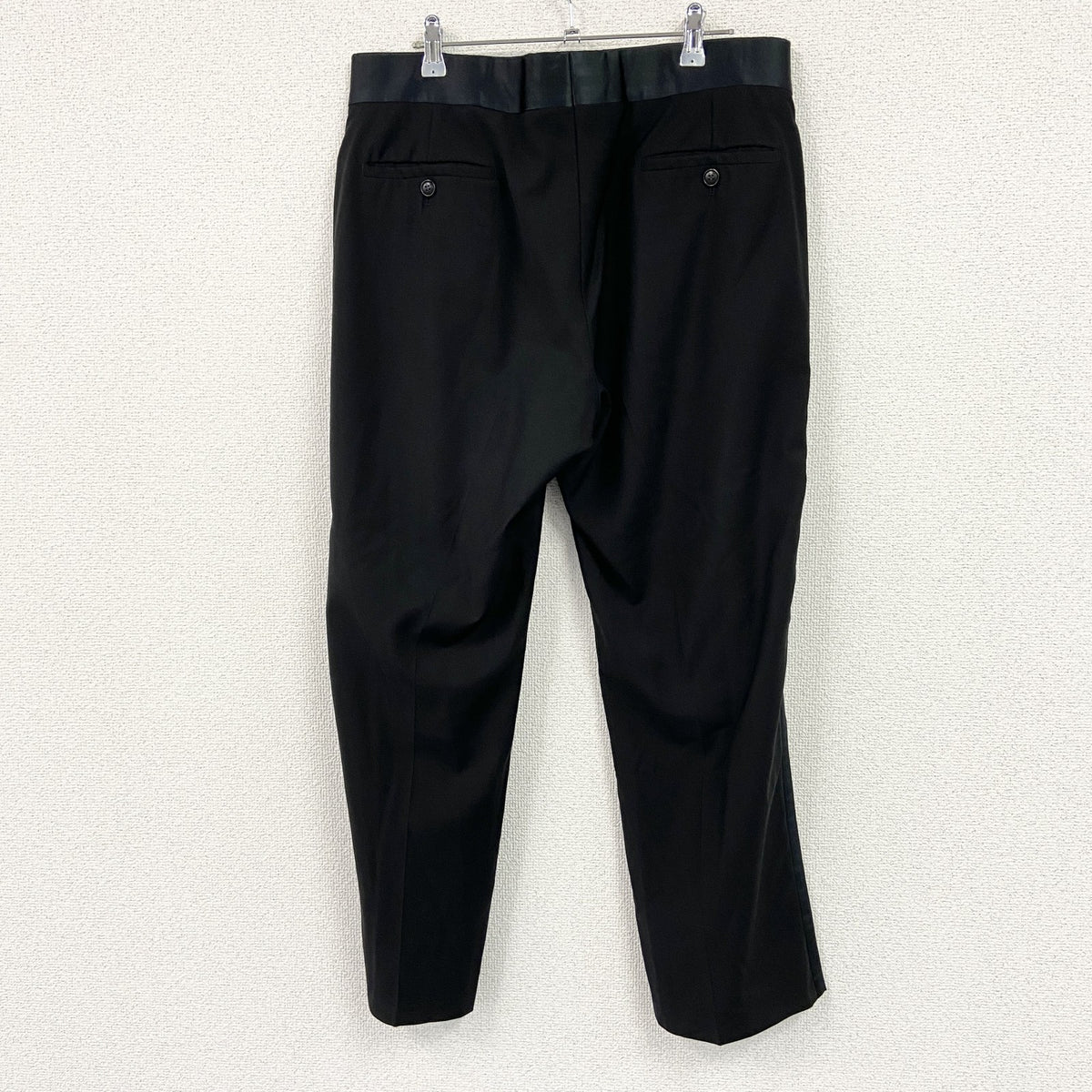 GIORGIO ARMANI　ジョルジオアルマーニ　タキシードパンツ　サイドライン　黒　ブラック　古着