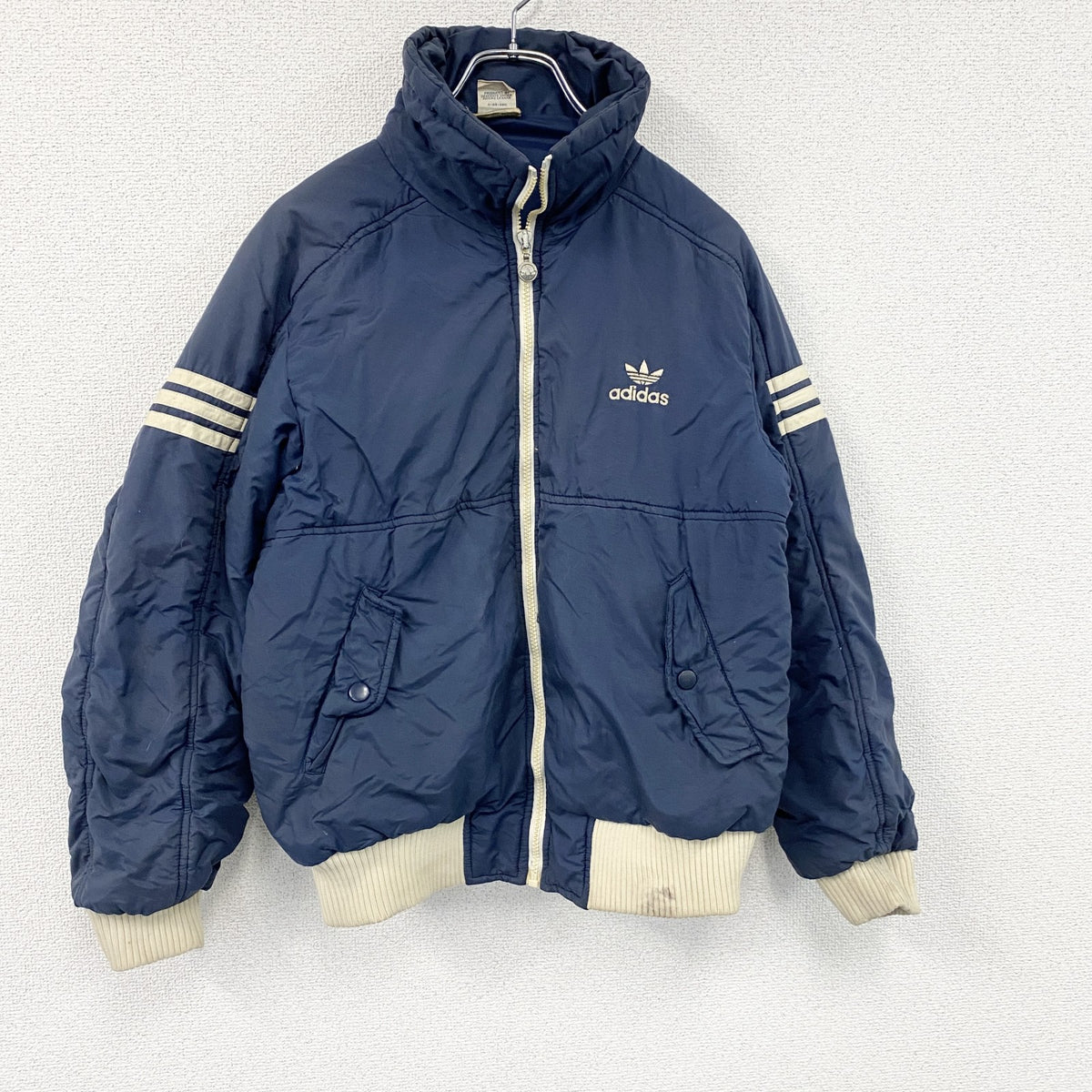 adidas　アディダス　中綿ジャケット　紺　ネイビー　Mサイズ ダウン ダウンアウター メンズ 古着