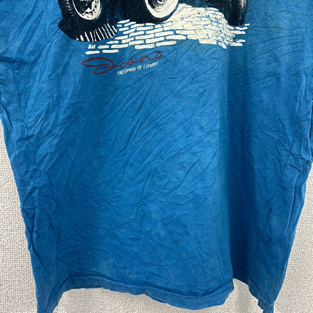 XDYE TEES　半袖プリントTシャツ　水色　ライトブルー　Mサイズ　古着