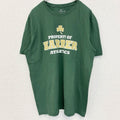 NIKE　ナイキ　半袖プリントTシャツ　緑　グリーン　スウッシュマーク　KARRER　三つ葉　クルーネック　Lサイズ　古着