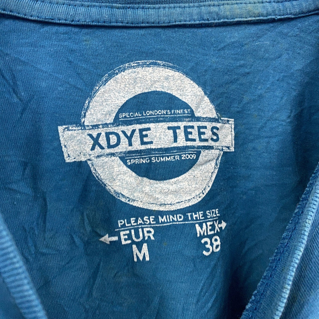 XDYE TEES　半袖プリントTシャツ　水色　ライトブルー　Mサイズ　古着