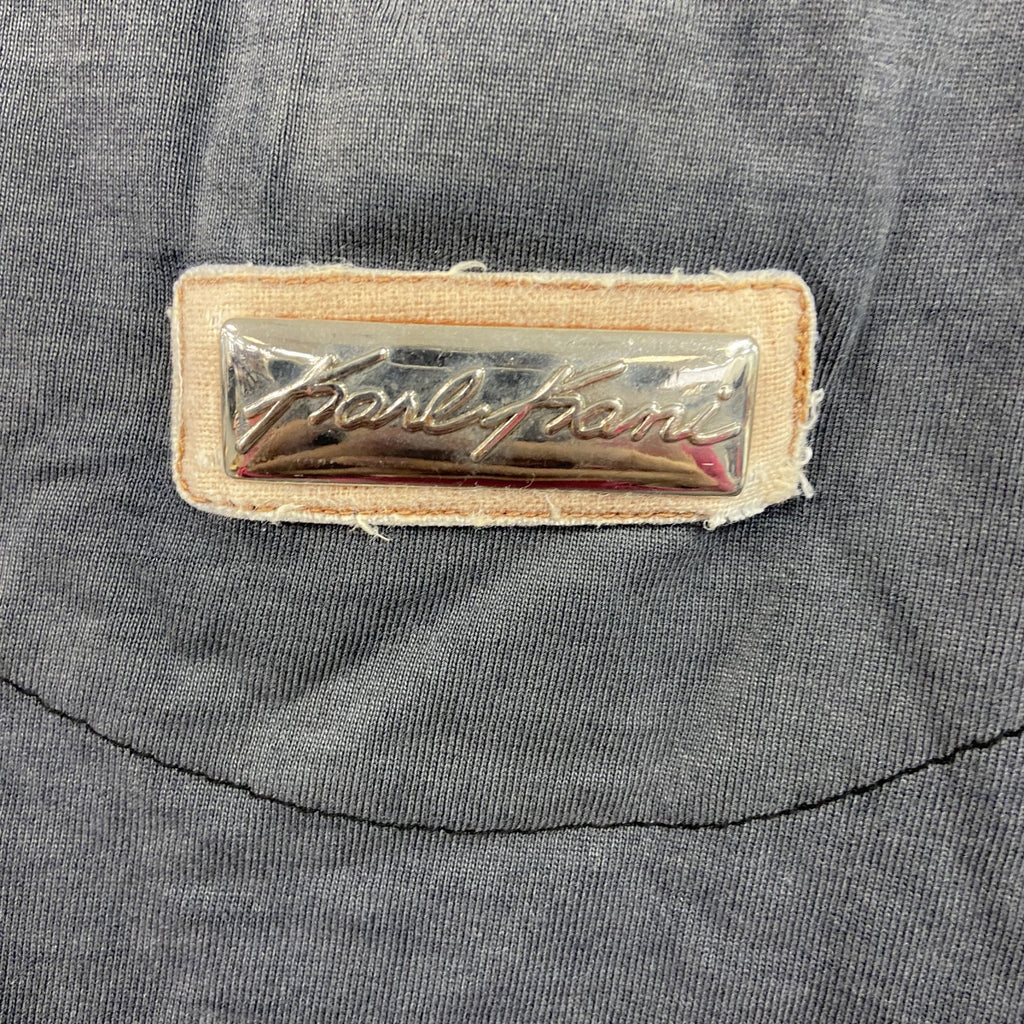 古着 used　90s～　KANI JEANS　カナイ　半袖刺繍デザインTシャツ　黒　ヴィンテージラック　XXXLサイズ