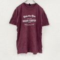 DISTRICT　半袖プリントTシャツ　ボルドー　Lサイズ　古着