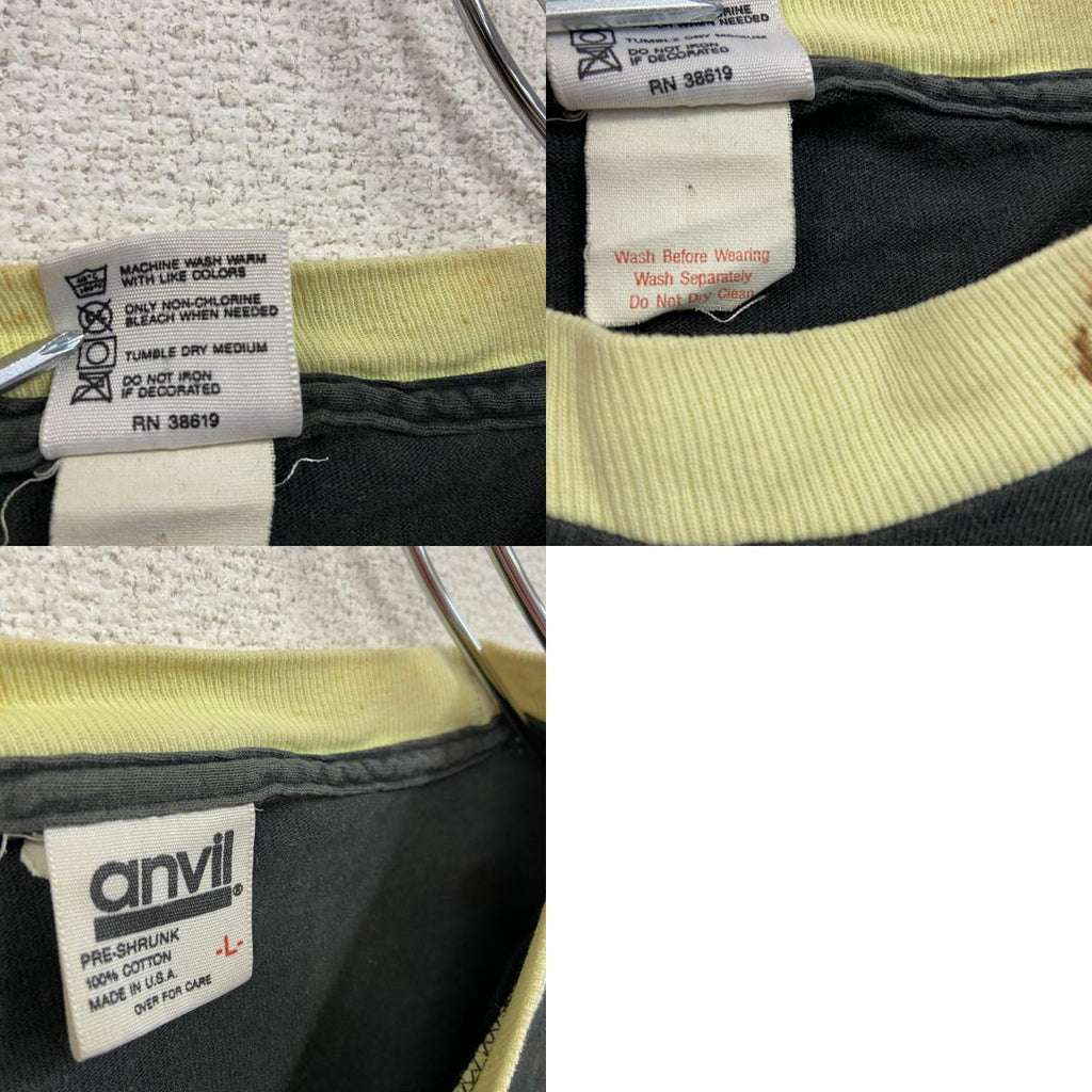 古着 used　90s　anvil　アンヴィル　プリントTシャツ　シングルステッチ　NASA　黒　ブラック　Lサイズ