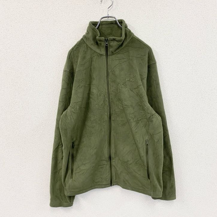 Cabela’ｓ　カベラス　フルジップフリースジャケット/ボアジャケット　カーキ　Lサイズ