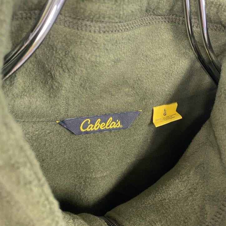 Cabela’ｓ　カベラス　フルジップフリースジャケット/ボアジャケット　カーキ　Lサイズ
