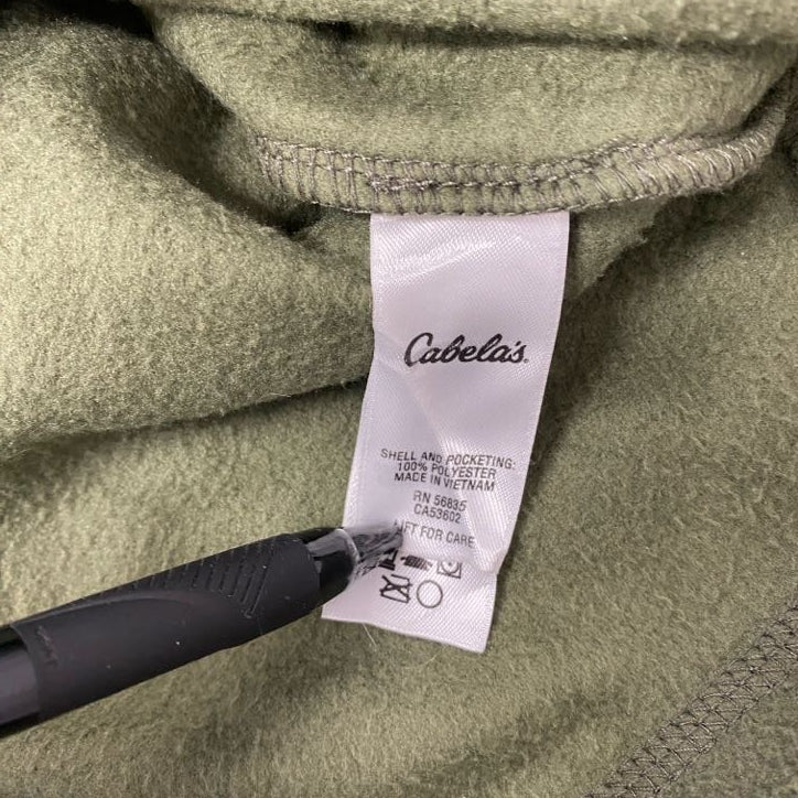 Cabela’ｓ　カベラス　フルジップフリースジャケット/ボアジャケット　カーキ　Lサイズ
