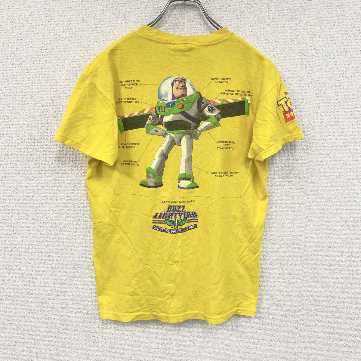 Disney Store　TOY STORY　トイストーリー　半袖プリントTシャツ　黄色　イエロー　古着