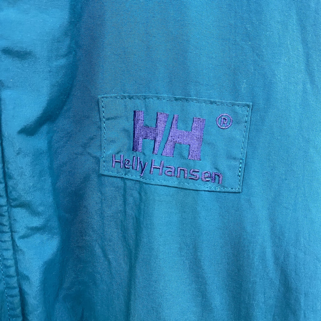 Helly Hansen　ヘリーハンセン　フルジップナイロンジャケット　ターコイズブルー　Lサイズ　古着