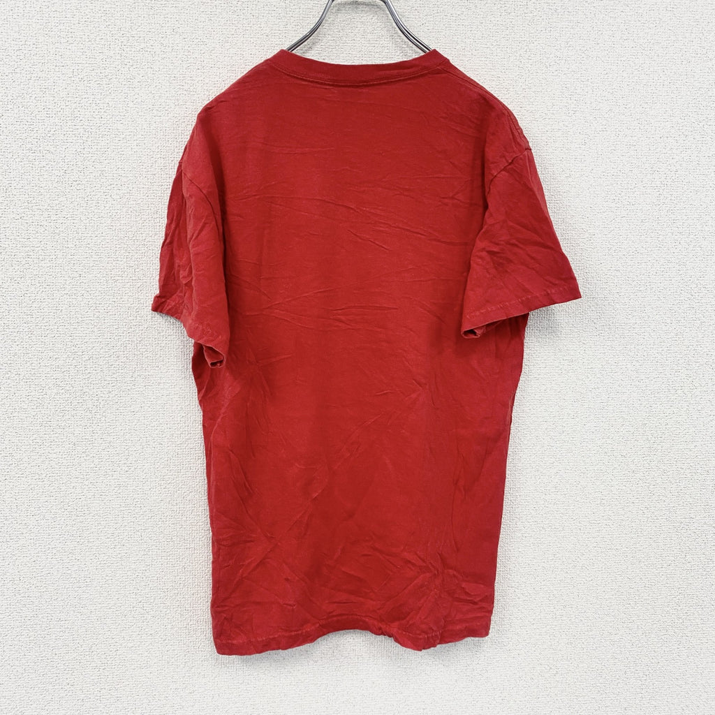 DELTA　デルタ　半袖プリントTシャツ　赤　レッド　Mサイズ　古着