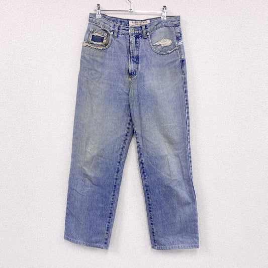 90s　GUESS JEANS　ゲスジーンズ　デニムパンツ/ジーンズ　ダメージジーンズ　ヴィンテージ　インディゴ　31サイズ