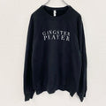CANVAS　スウェット/トレーナー　GANGSTER PRAYER　ミュージック　英字プリント　黒　ブラック　Mサイズ　古着