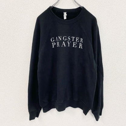 CANVAS　スウェット/トレーナー　ゲームスウェット　2連プリント　黒　ブラック　XLサイズ