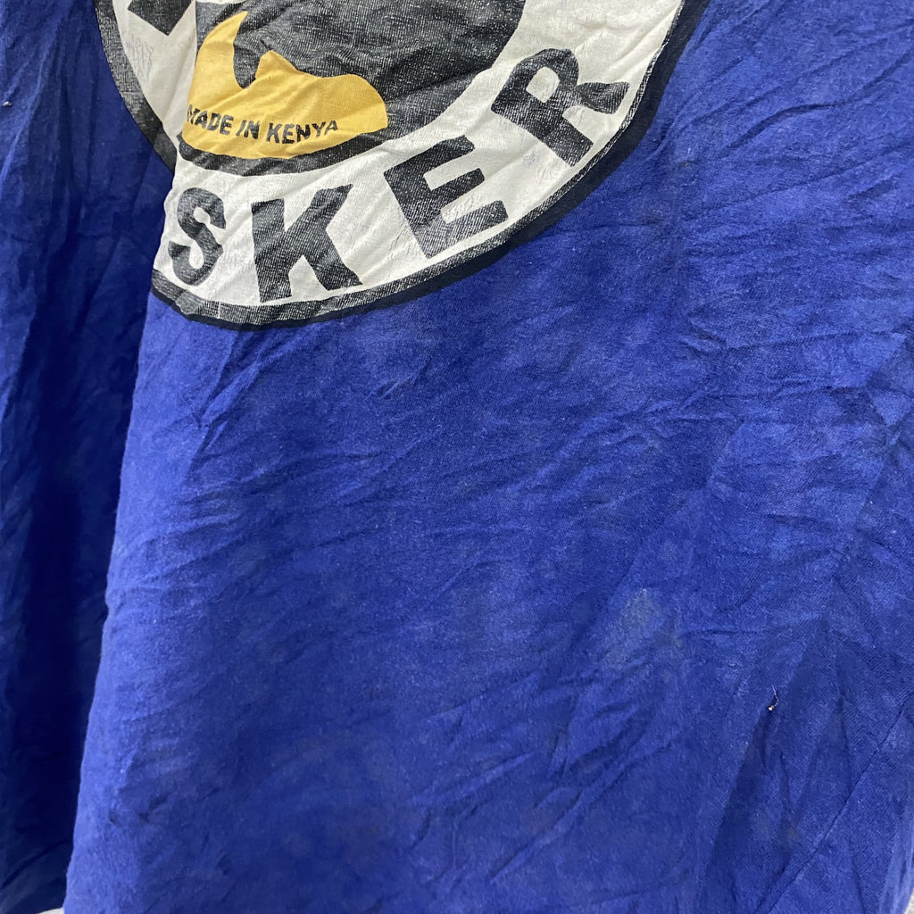 TUSKER　ケニア　半袖プリントTシャツ　紺　ネイビー　古着