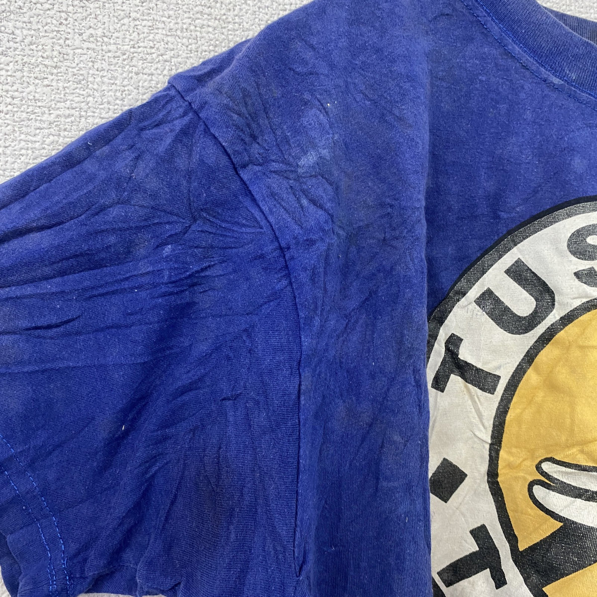 TUSKER　ケニア　半袖プリントTシャツ　紺　ネイビー　古着