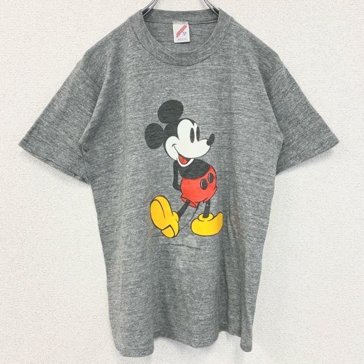 古着 used　80s 90s　JERZEES ジャージーズ　半袖ミッキープリントTシャツ　ディズニー　シングルステッチ　Mサイズ