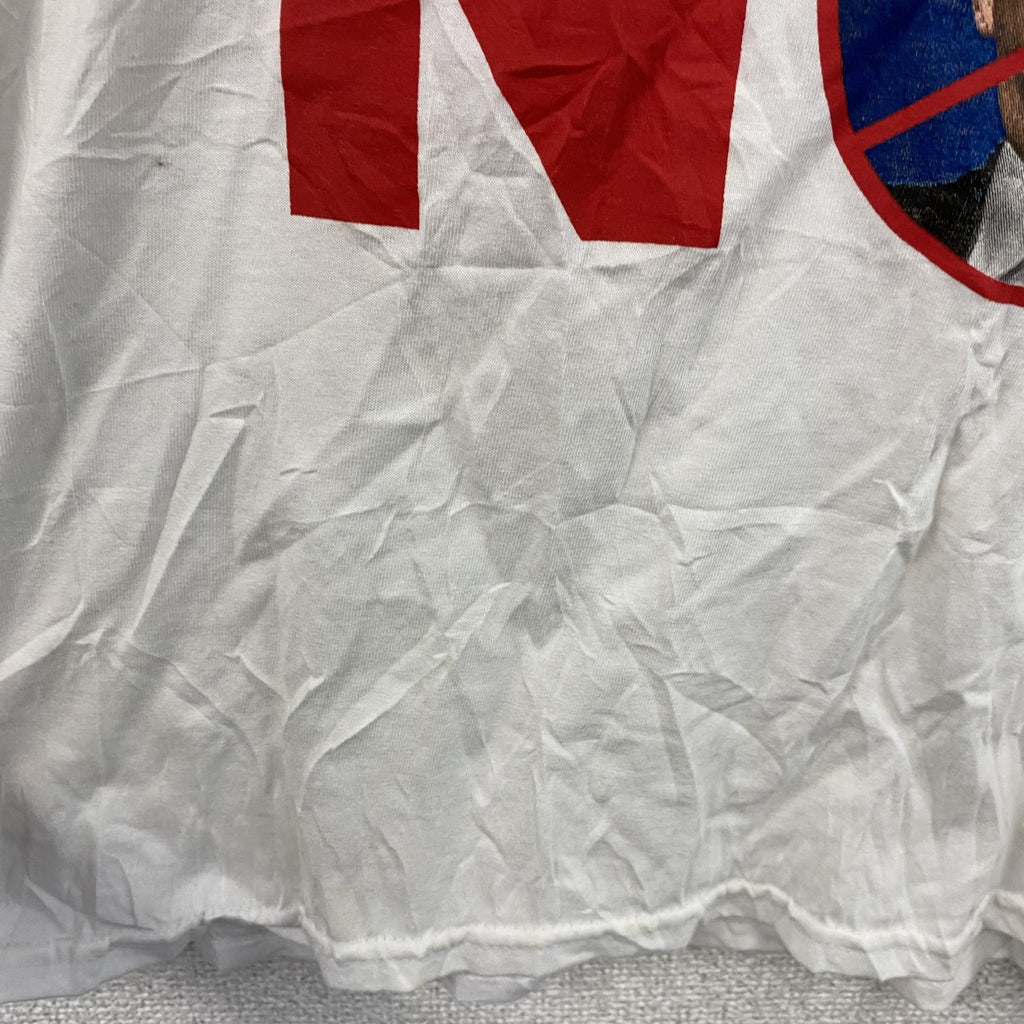 FRUIT OF THE LOOM　フルーツオブザルーム　半袖プリントTシャツ　白　ホワイト　Lサイズ カットソー メンズ コットン 古着