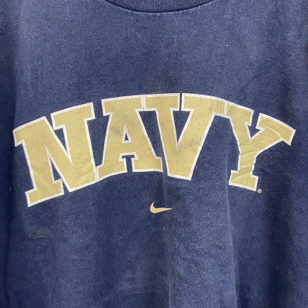 古着 used　～00s　NIKE　ナイキ　プリントTシャツ　ヴィンテージ　NAVY　紺　ネイビー カットソー メンズ 古着