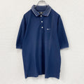 NIKE GOLF　ナイキゴルフ　DRI-FIT　半袖ポロシャツ　スウッシュ　刺繍ロゴ　ワンポイント　紺　ネイビー　Mサイズ　古着