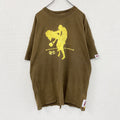 NESTA BRAND　ネスタ　半袖プリントTシャツ　フェード　クルーネック　茶色　ブラウン　XLサイズ　古着