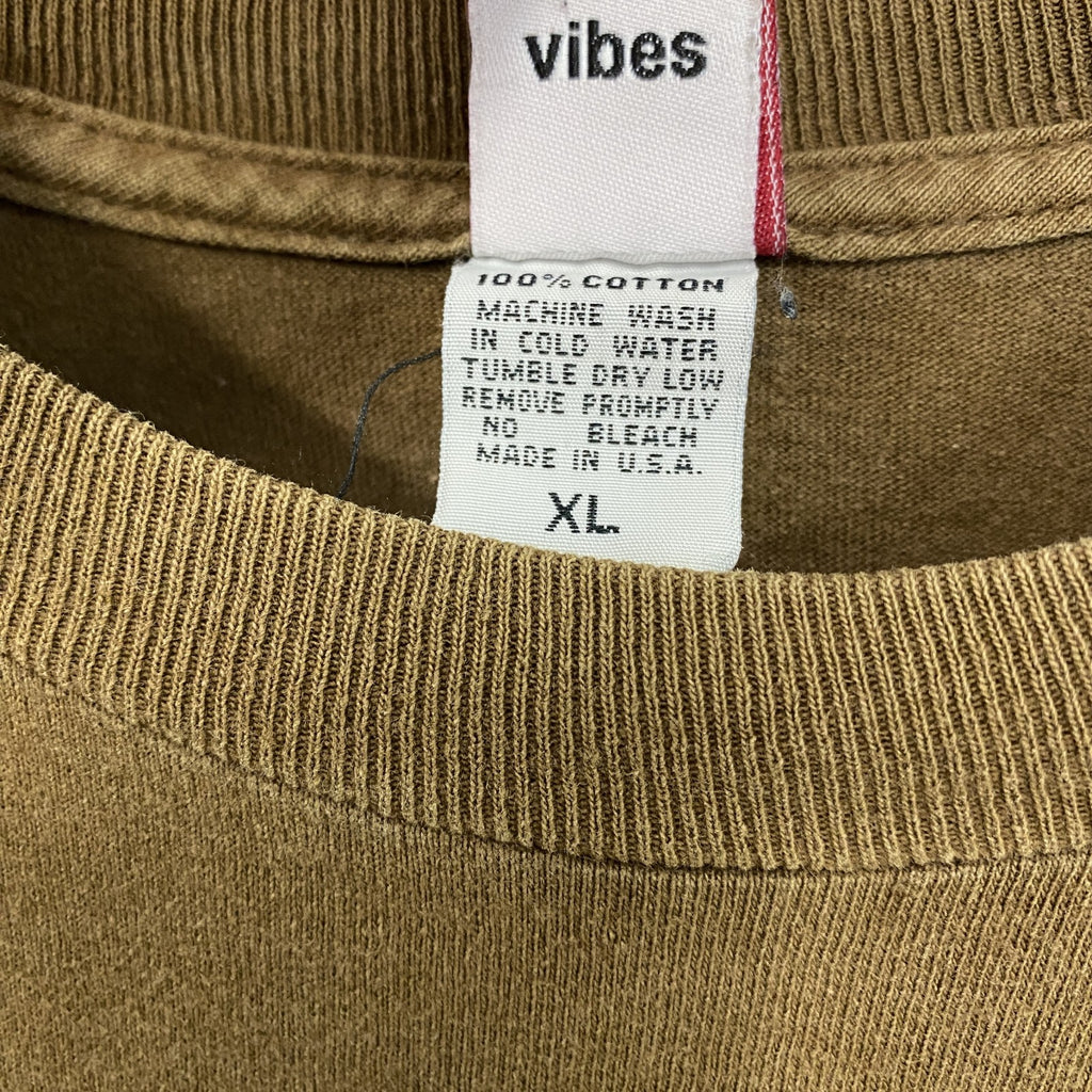 NESTA BRAND　ネスタ　半袖プリントTシャツ　フェード　クルーネック　茶色　ブラウン　XLサイズ　古着
