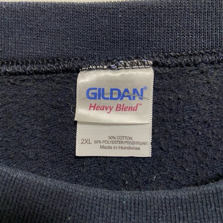 古着 used　GILDAN　ギルダン　長袖プリントスウェット　トレーナー　ラスベガス　ネイビー　ビッグシルエット　2XLサイズ