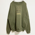 MCSPORT　長袖刺繍スウェット　トレーナー　GRANDPA　緑　グリーン　ビッグシルエット　XLサイズ　古着