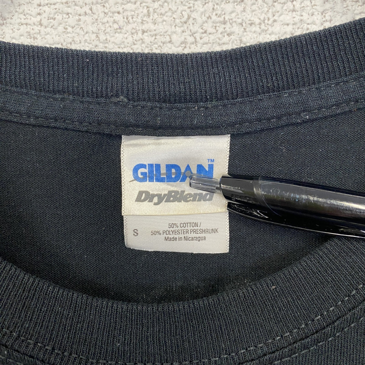 GILDAN ギルダン　半袖スポーツデザインTシャツ　IP SWICH　陸上競技　クルーネック　黒　ブラック　Sサイズ　古着