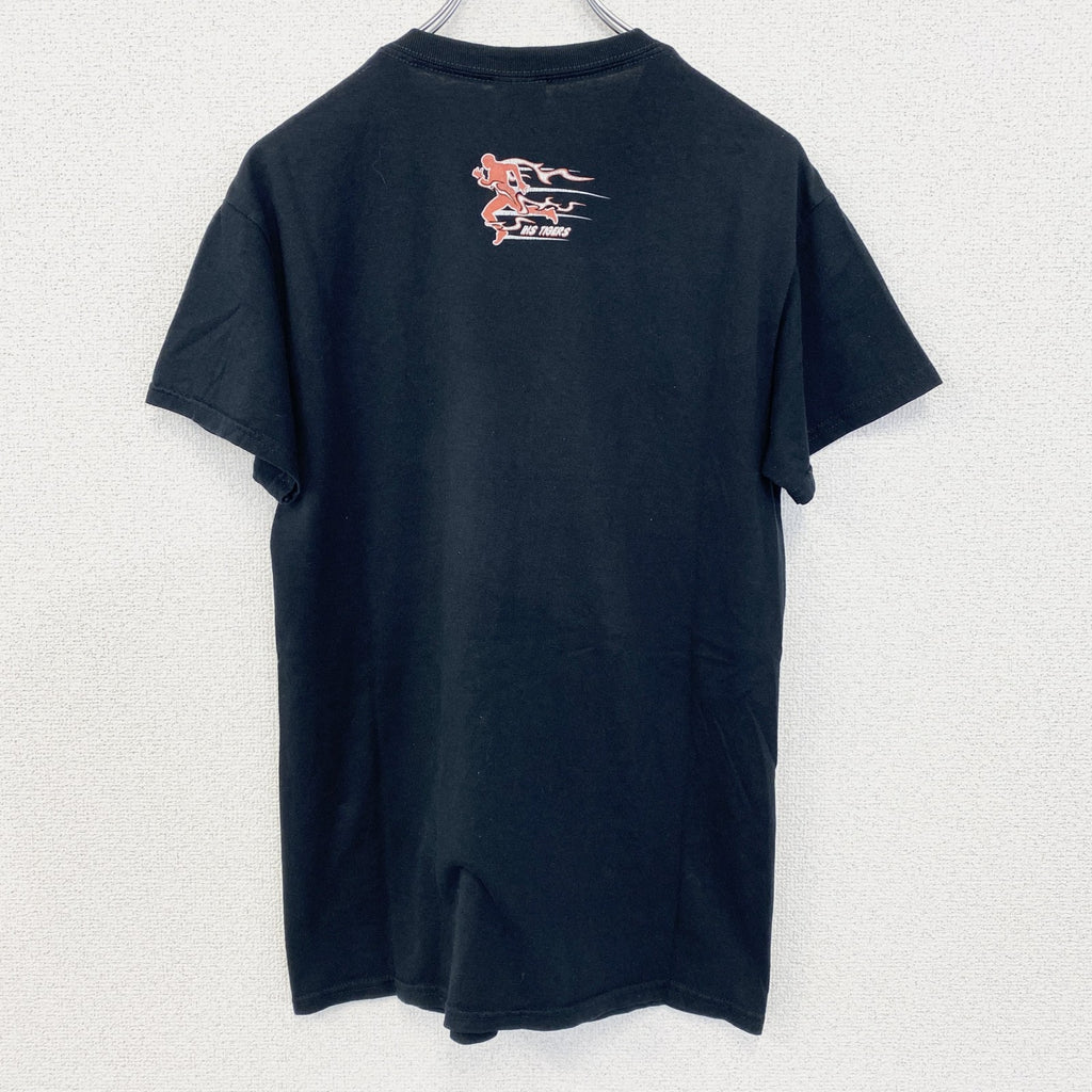 GILDAN ギルダン　半袖スポーツデザインTシャツ　IP SWICH　陸上競技　クルーネック　黒　ブラック　Sサイズ　古着
