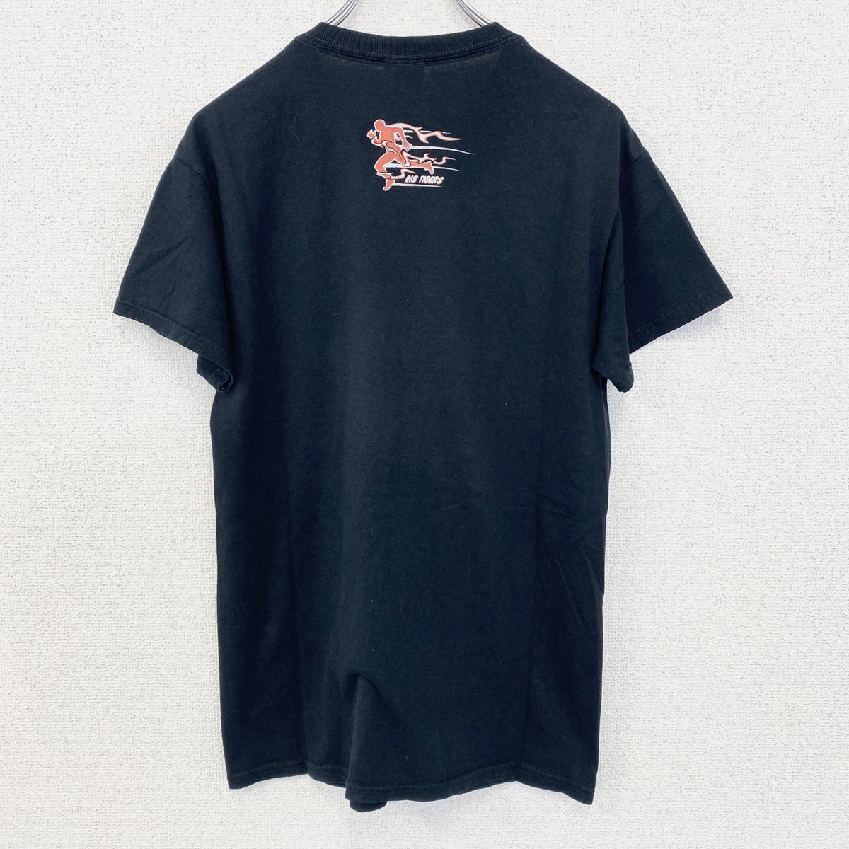 GILDAN ギルダン　半袖スポーツデザインTシャツ　IP SWICH　陸上競技　クルーネック　黒　ブラック　Sサイズ　古着