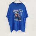 半袖プリントTシャツ　青　ブルー　古着