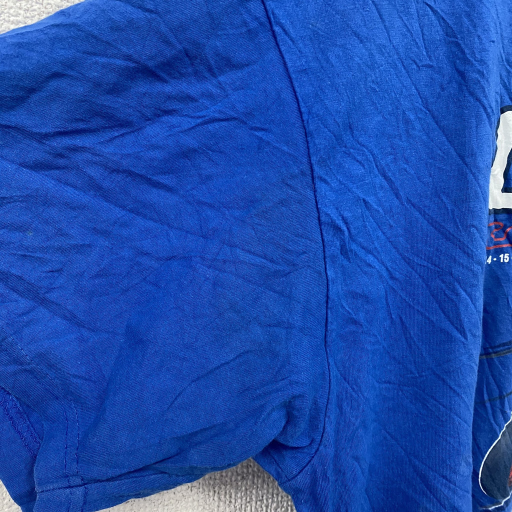 半袖プリントTシャツ　青　ブルー　古着